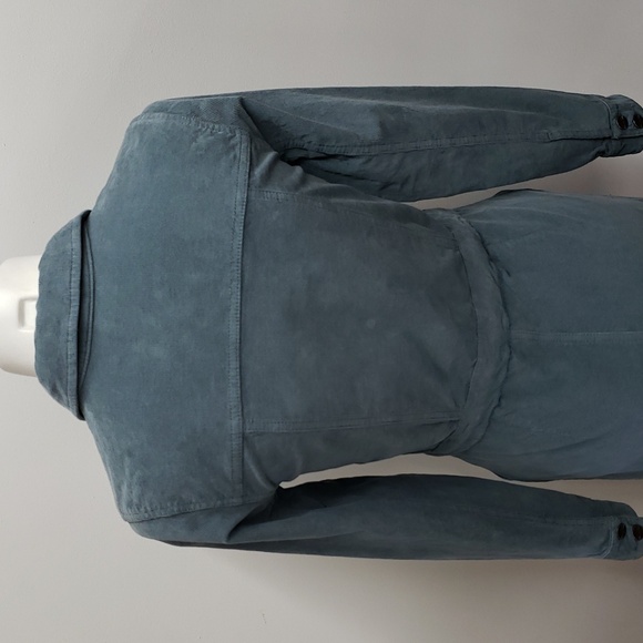 Faherty Corduroy Button Up Long Sleeve Blue Mini Dress Women's Size XS - Picture 8 of 13